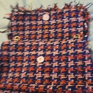 Chanel Tweed Bag - Blue and Orange